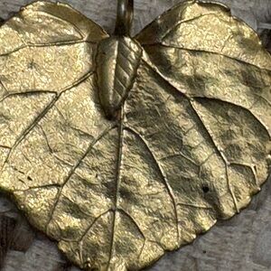 Vintage Gold Leaf Pendant